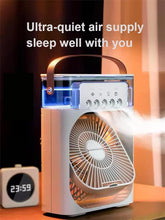 Portable Air Conditioner Fan: Usb Electric Fan With Led Night Light, Fine Mist Water, And Humidifier Function