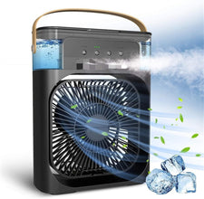 Portable Air Conditioner Fan: Usb Electric Fan With Led Night Light, Fine Mist Water, And Humidifier Function