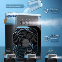 Portable Air Conditioner Fan: Usb Electric Fan With Led Night Light, Fine Mist Water, And Humidifier Function